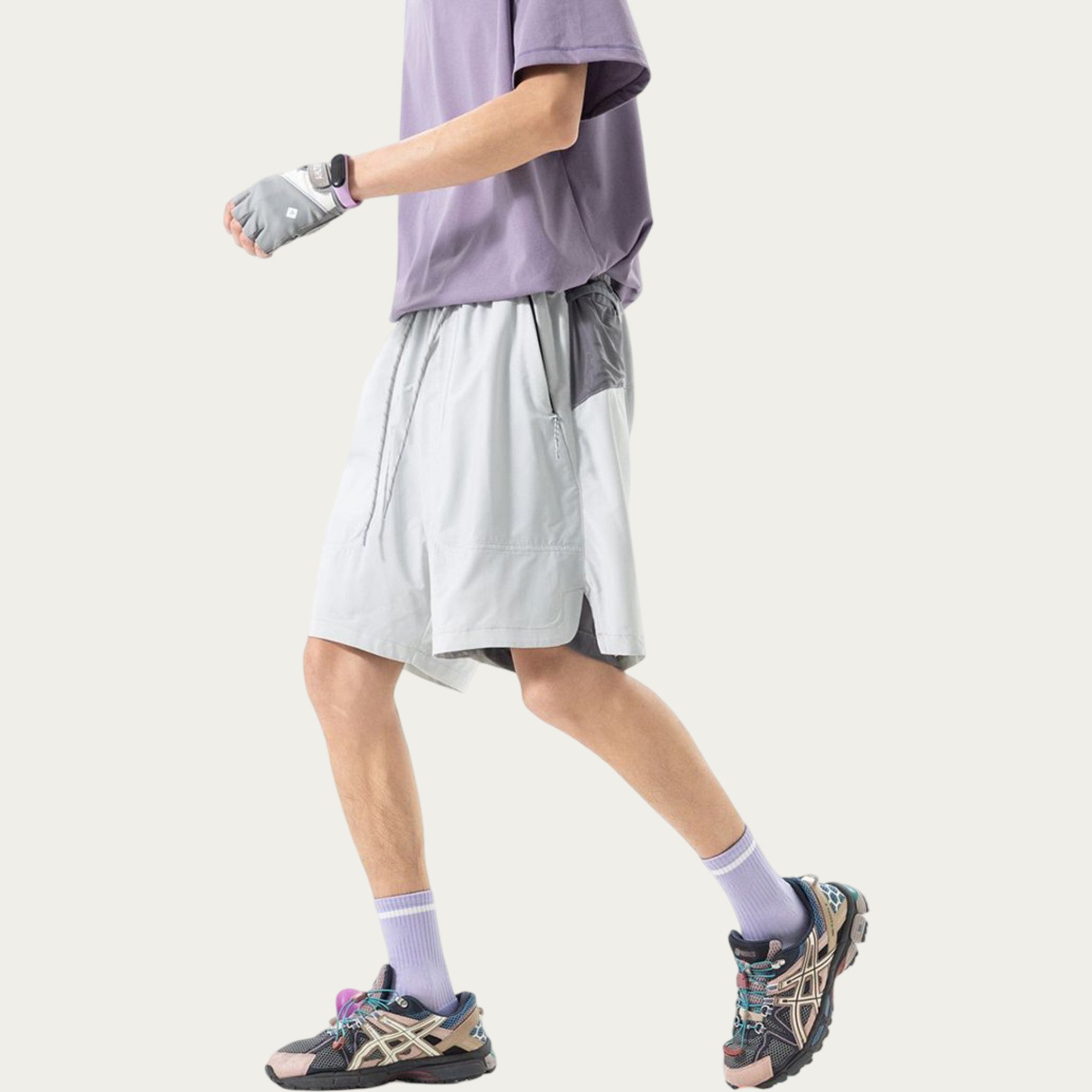 Anna-Kaci Men's Lightweight Athletic Shorts with Elastic Drawstring Waistband Relaxed Fit and Side Pocket