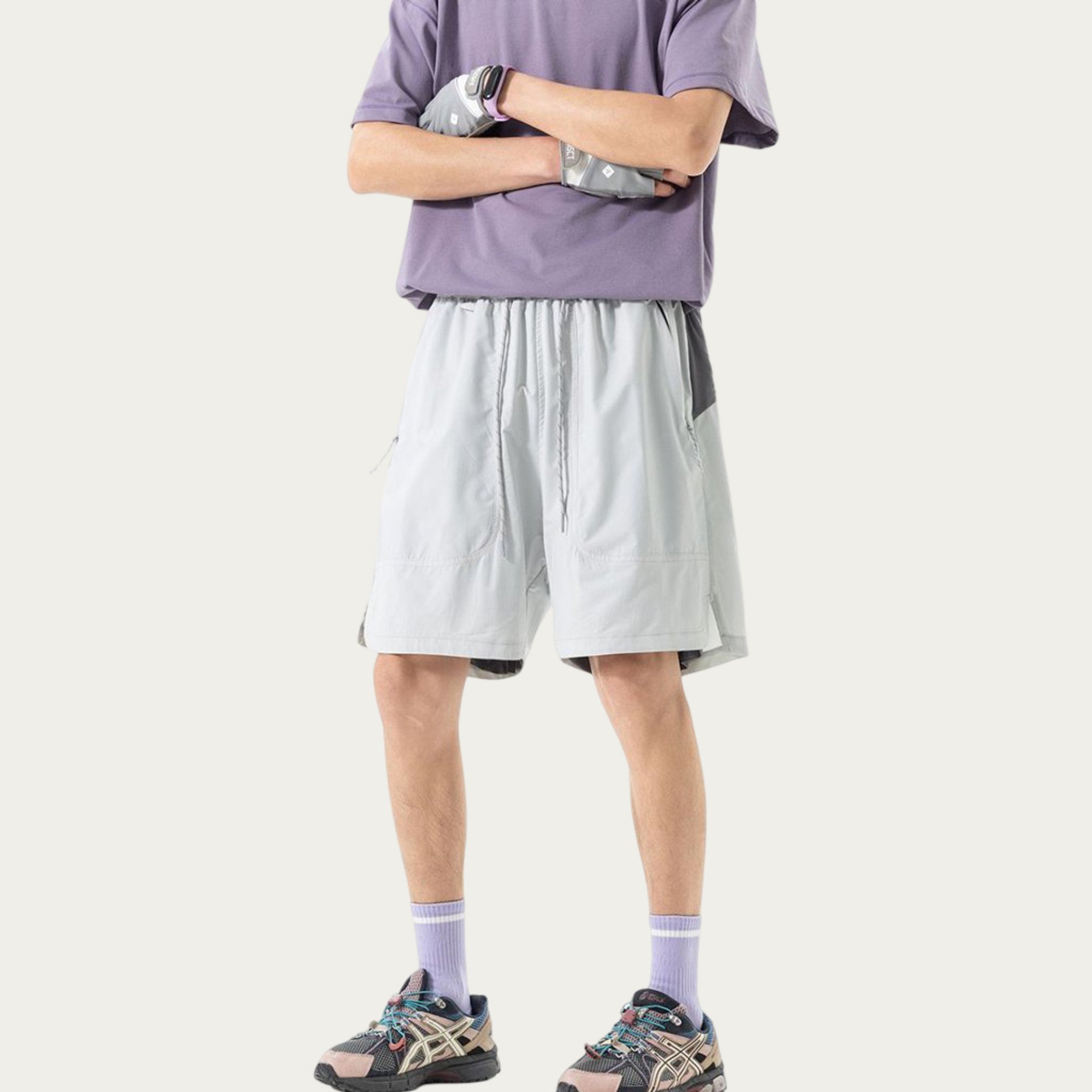 Anna-Kaci Men's Lightweight Athletic Shorts with Elastic Drawstring Waistband Relaxed Fit and Side Pocket