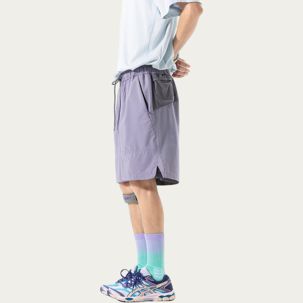Anna-Kaci Men's Lightweight Athletic Shorts with Elastic Drawstring Waistband Relaxed Fit and Side Pocket