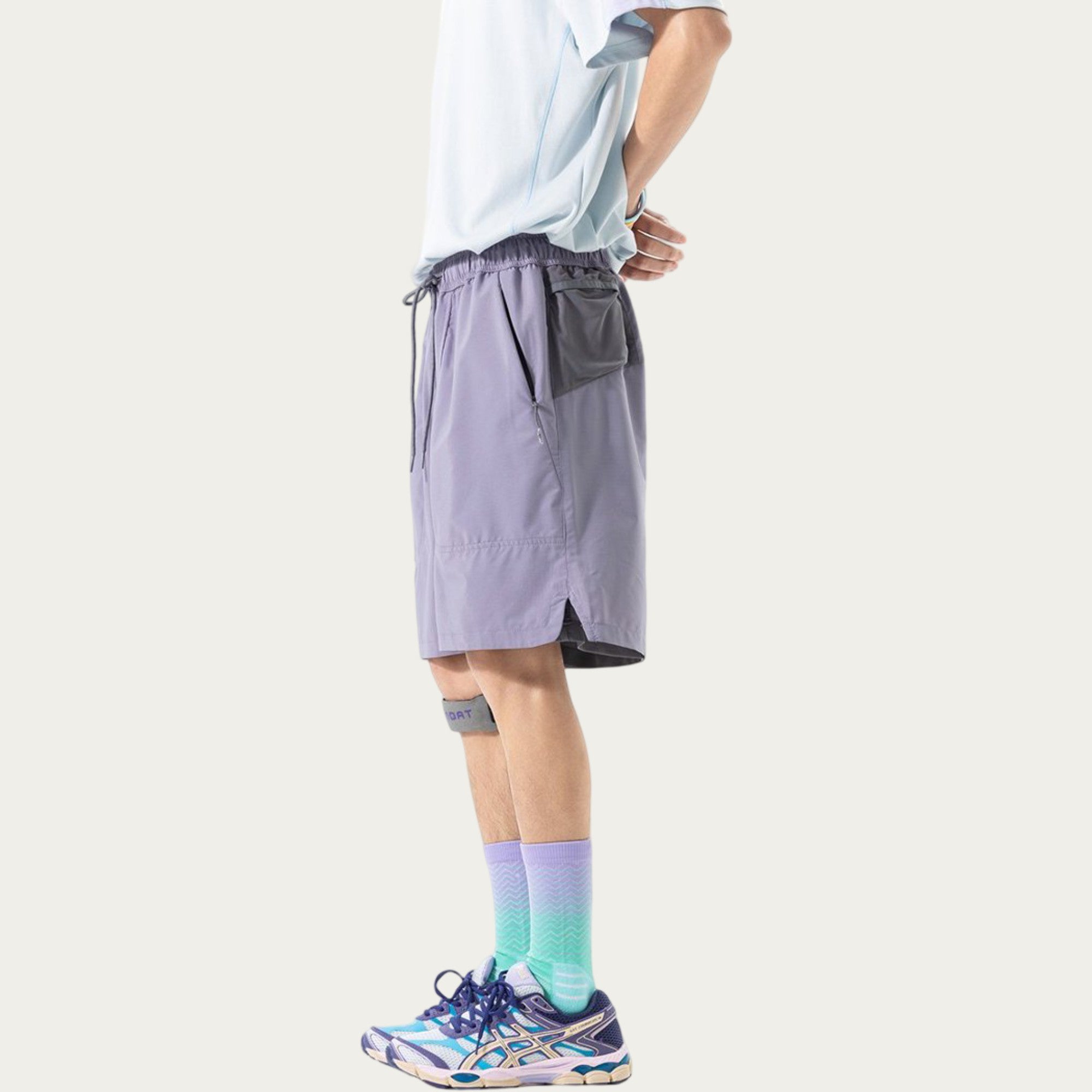 Anna-Kaci Men's Lightweight Athletic Shorts with Elastic Drawstring Waistband Relaxed Fit and Side Pocket
