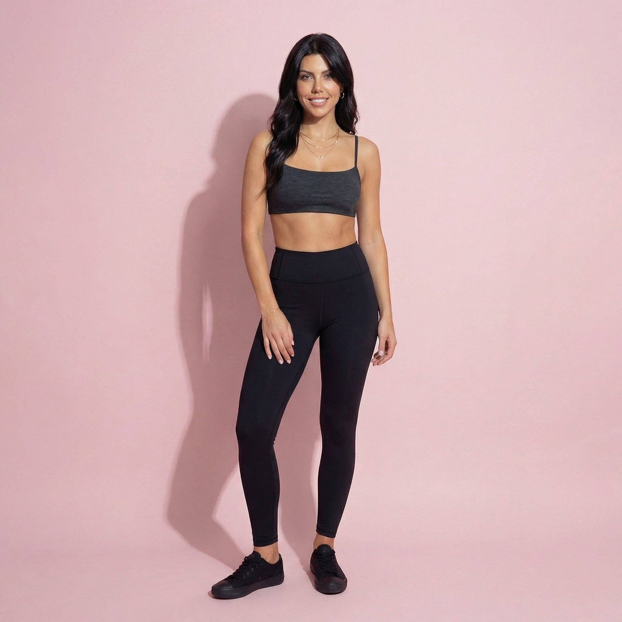 Anna-Kaci Active Women's Seamless Rib Knit Bralette Top with Adjustable Spaghetti Straps