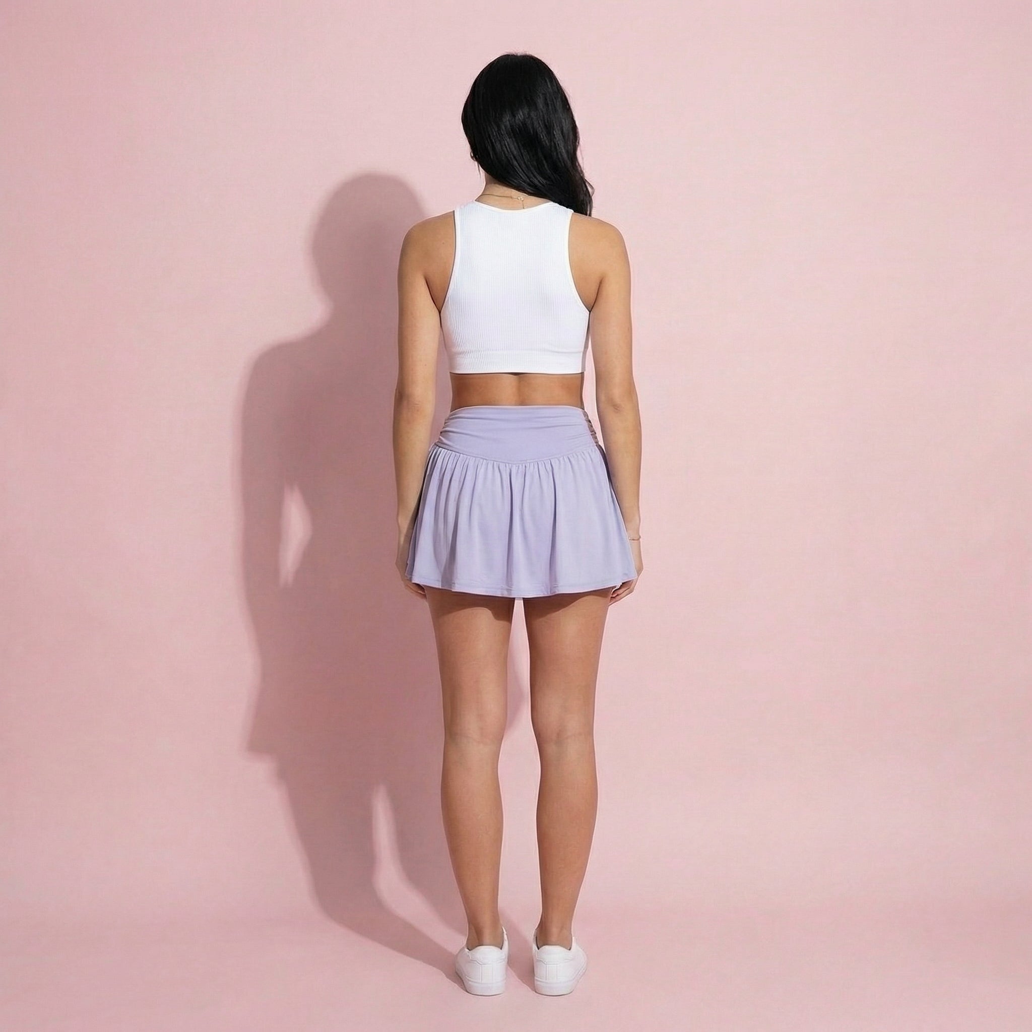 Anna-Kaci Women's High Waist Flared Active Skirt with Adjustable Drawstring Sides