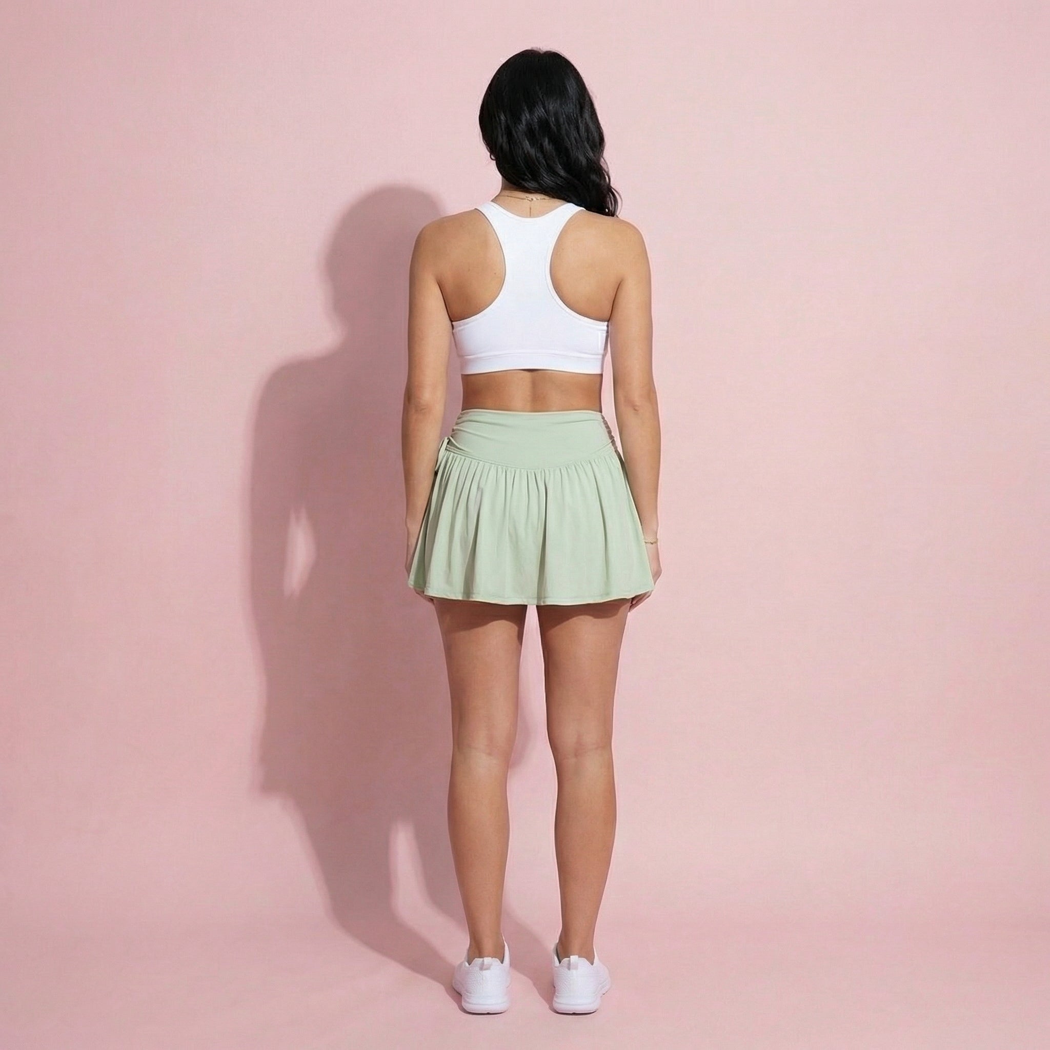 Anna-Kaci Women's High Waist Flared Active Skirt with Adjustable Drawstring Sides