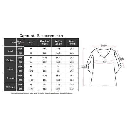 Anna-Kaci Women's V-Neck Blouse with Split Flutter Sleeves and Relaxed Draped Fit