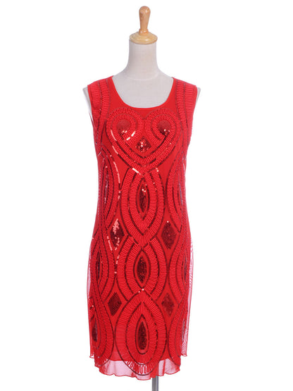 Vestido sin mangas estilo art déco del Gran Gatsby