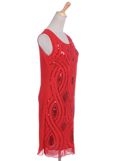 Vestido sin mangas estilo art déco del Gran Gatsby