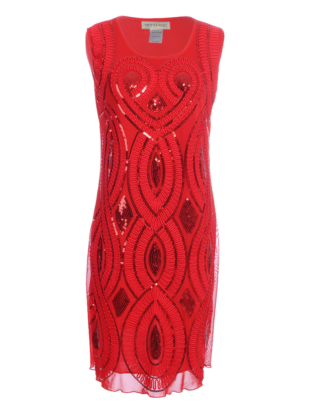 Vestido sin mangas estilo art déco del Gran Gatsby