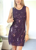 Vestido sin mangas estilo art déco del Gran Gatsby