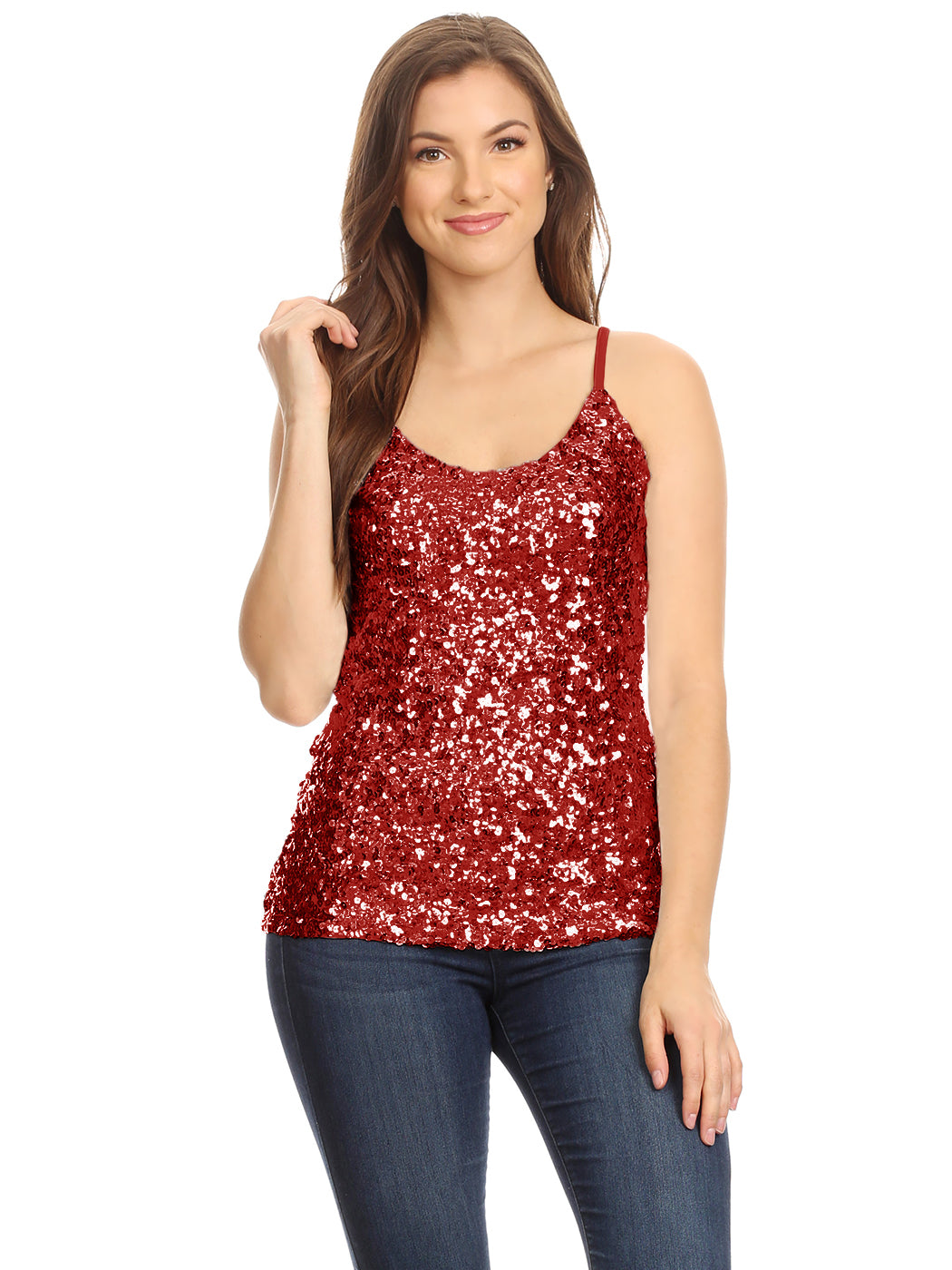 Camisola brillante con lentejuelas brillantes