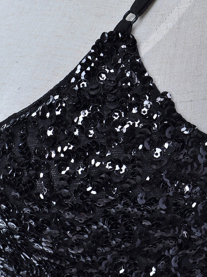 Camisola brillante con lentejuelas brillantes 