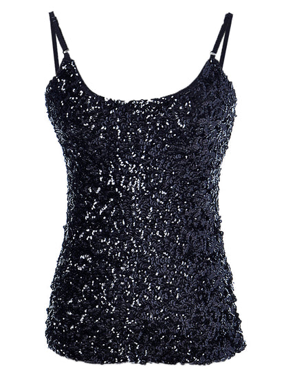 Camisola brillante con lentejuelas brillantes 