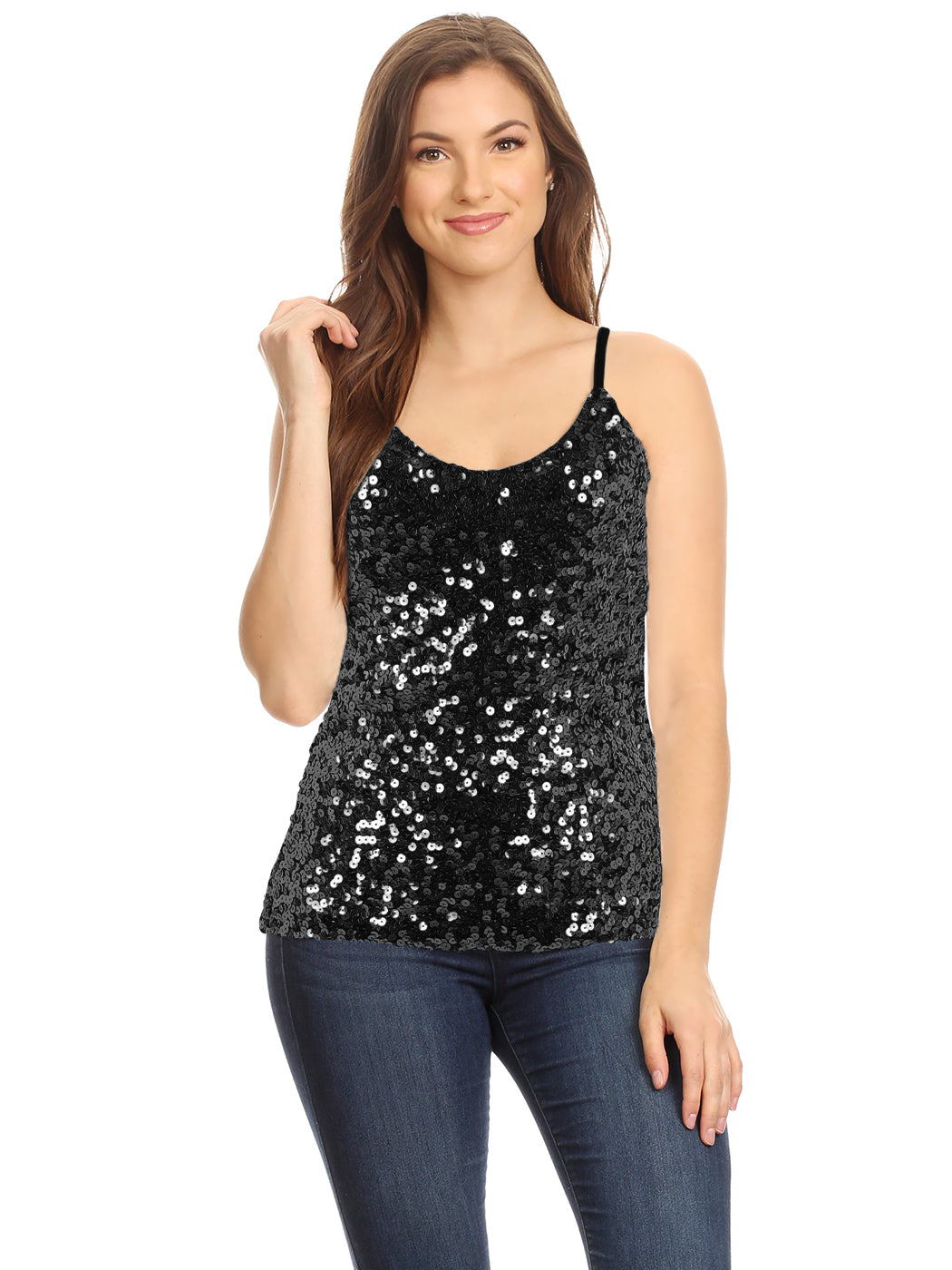 Camisola brillante con lentejuelas brillantes