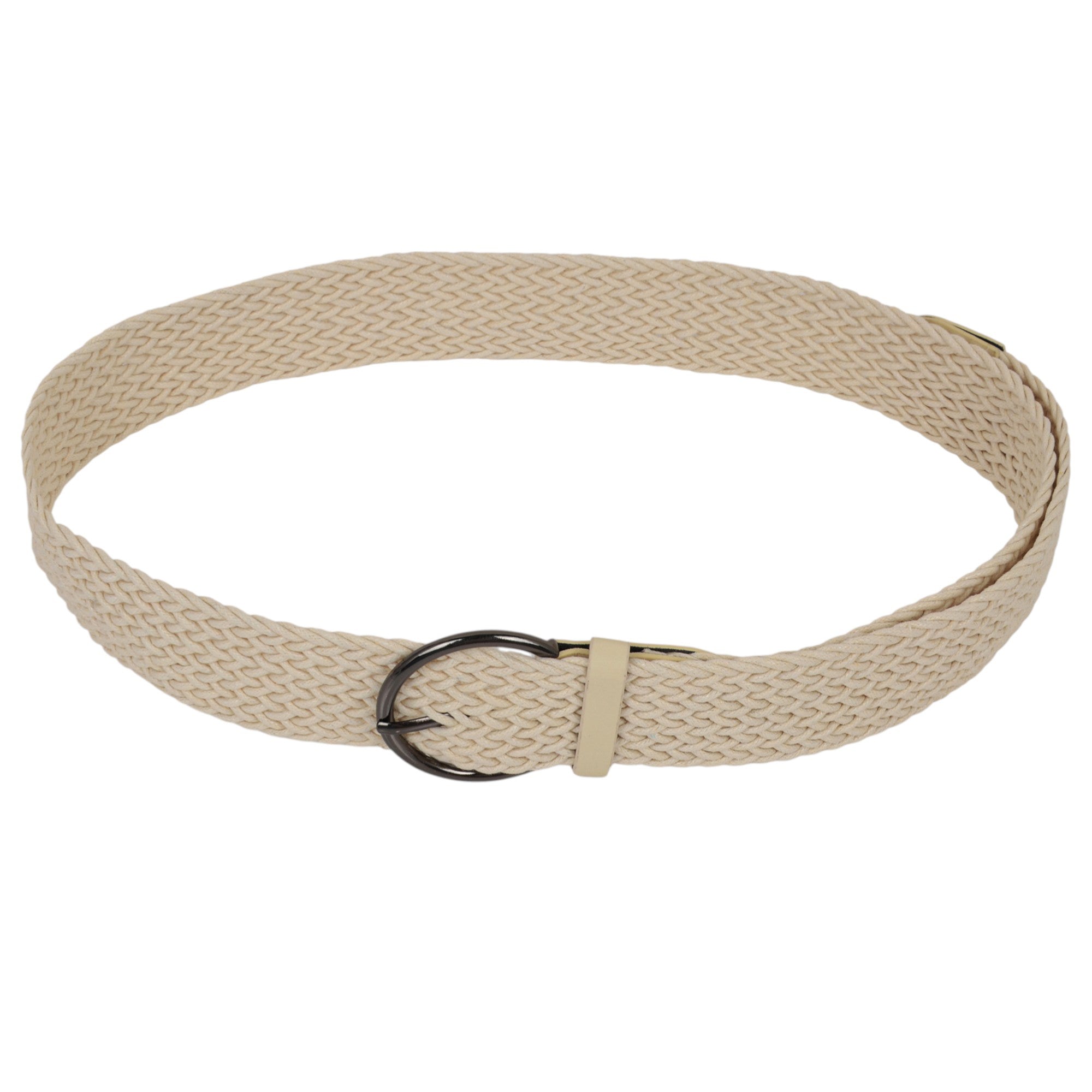 Anna-Kaci Chic Woven Womens Belt with Alloy Buckle