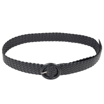 Anna-Kaci Sleek Woven Women's Belt with Plastic Buckle