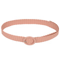 Anna-Kaci Sleek Woven Women's Belt with Plastic Buckle