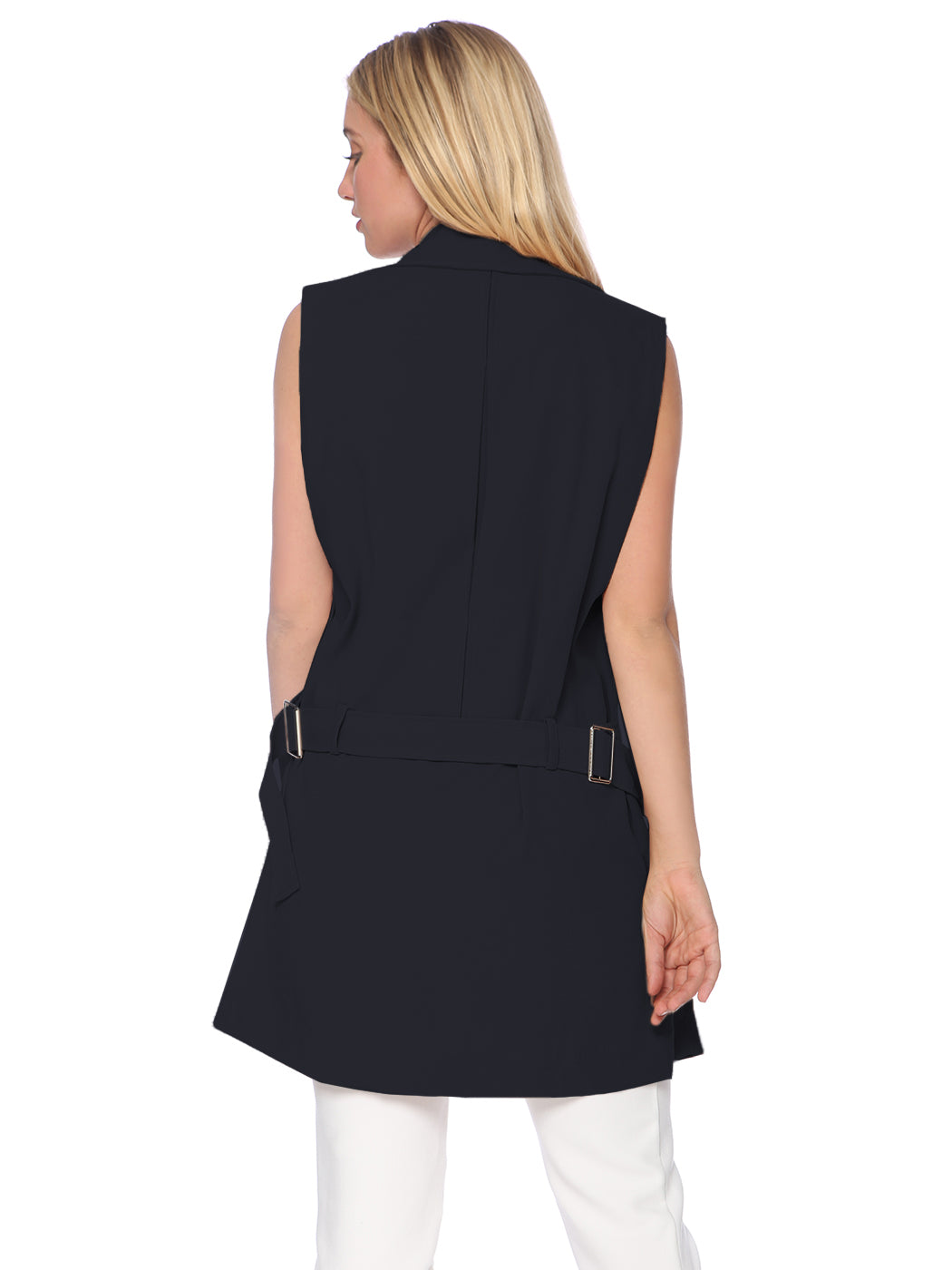 Chaqueta tipo gabardina cruzada con frente abierto