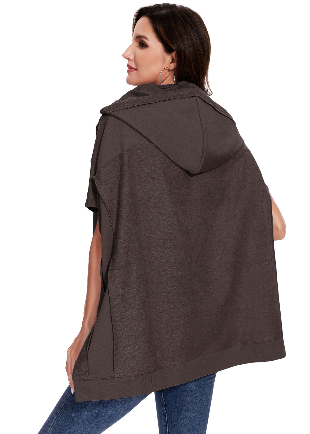 Sudadera con capucha de manga corta para novio