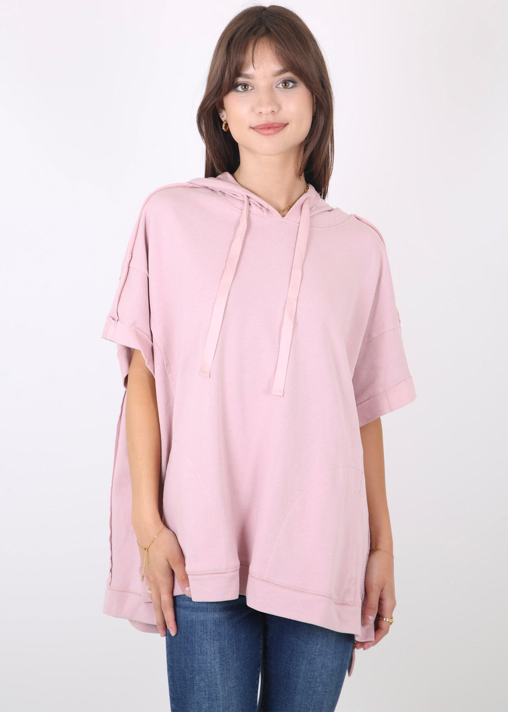 Sudadera con capucha de manga corta para novio