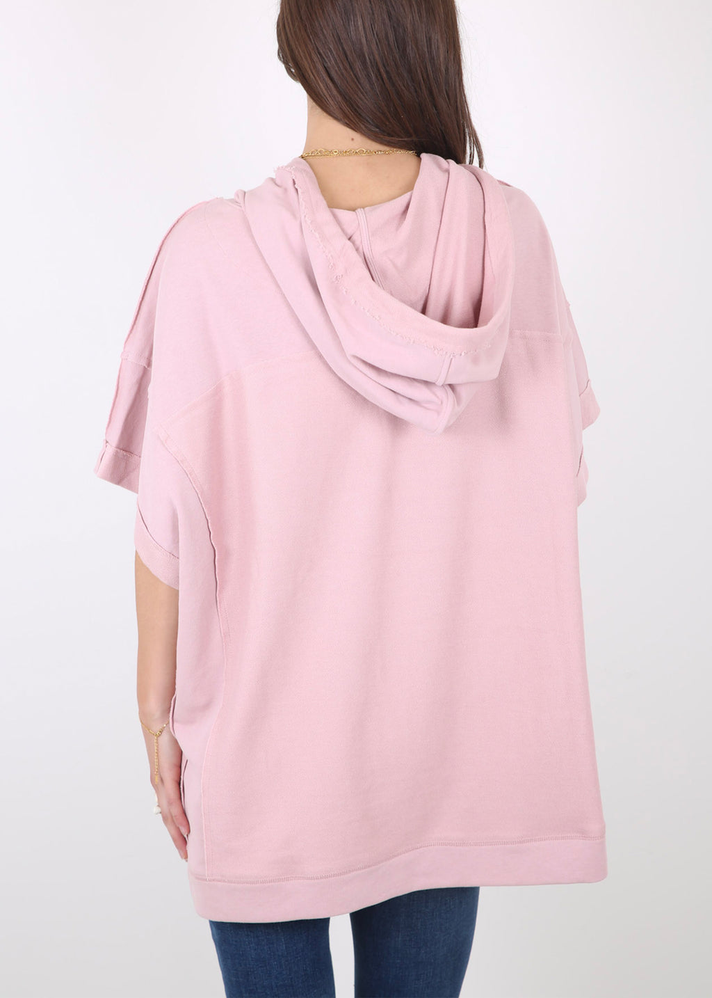 Sudadera con capucha de manga corta para novio