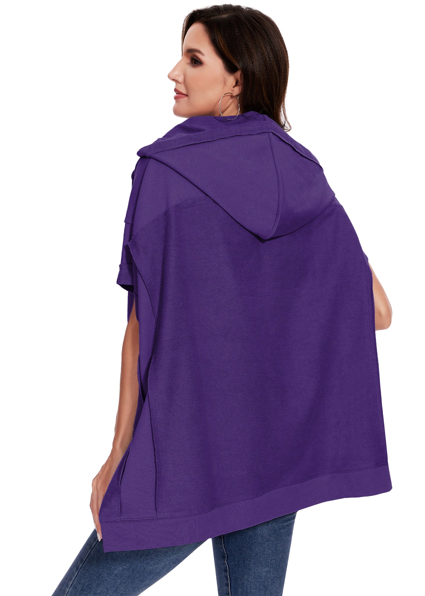 Sudadera con capucha de manga corta para novio