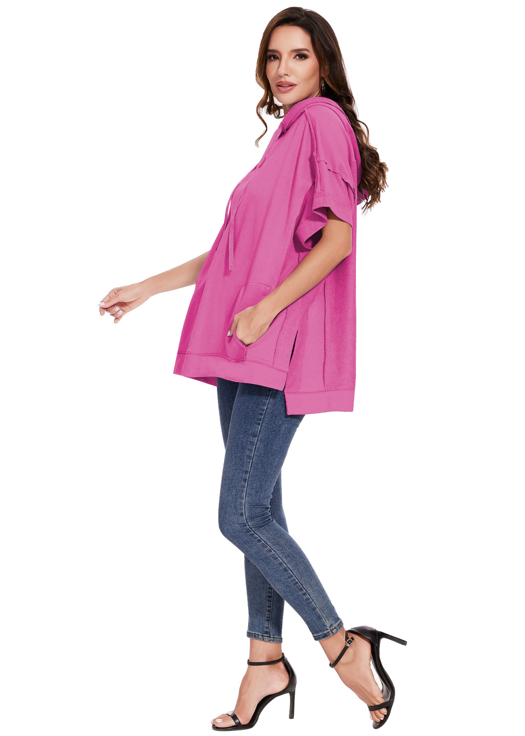 Sudadera con capucha de manga corta para novio