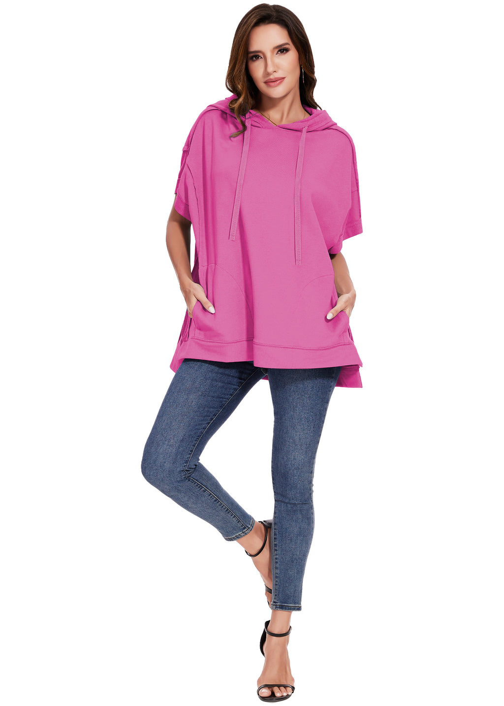 Sudadera con capucha de manga corta para novio