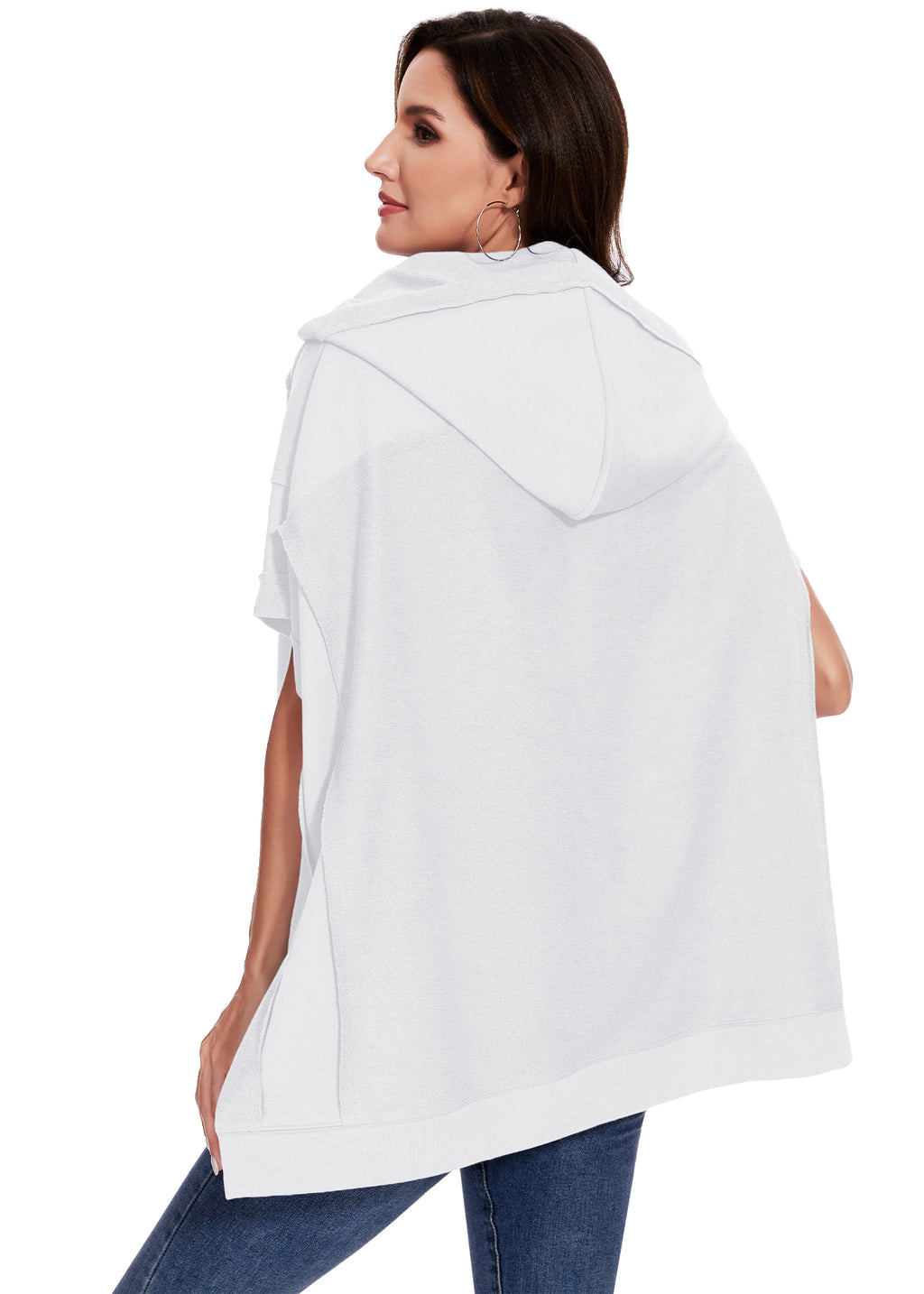 Sudadera con capucha de manga corta para novio