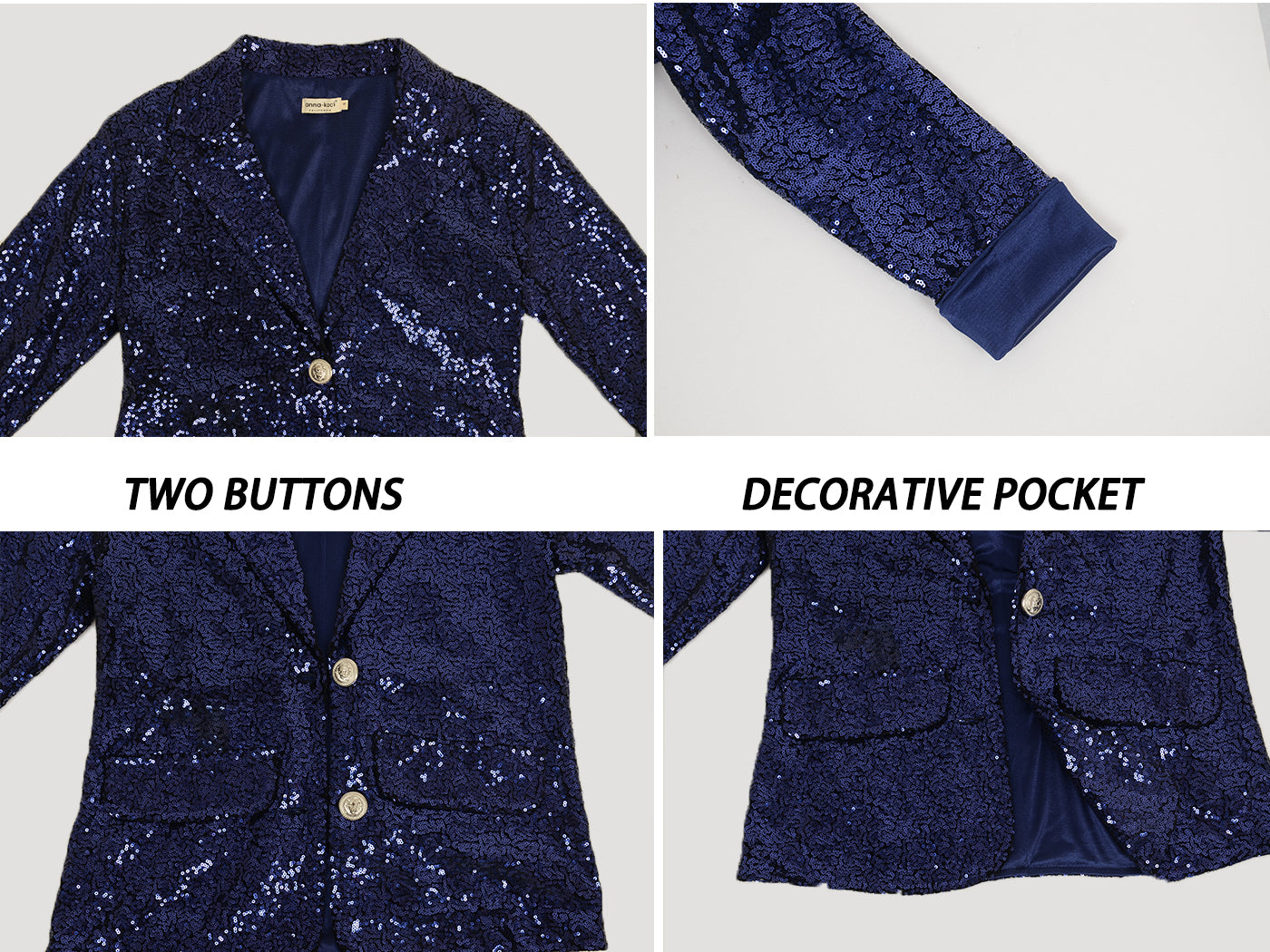 Chaqueta tipo blazer con lentejuelas brillantes