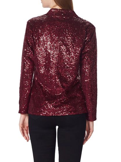 Chaqueta tipo blazer con lentejuelas brillantes