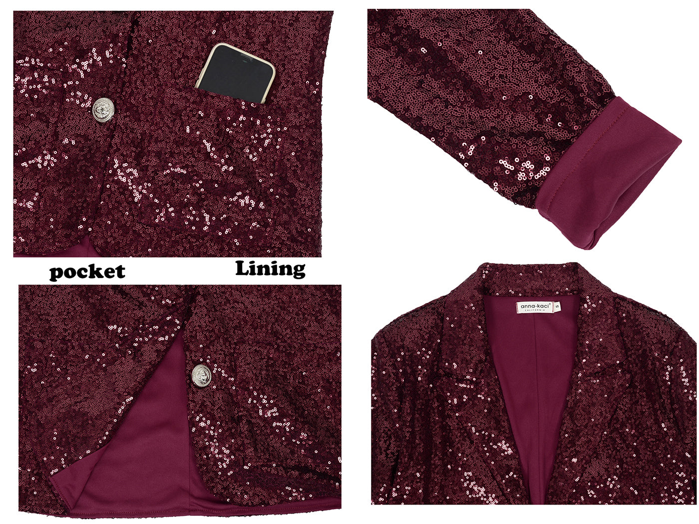 Chaqueta tipo blazer con lentejuelas brillantes