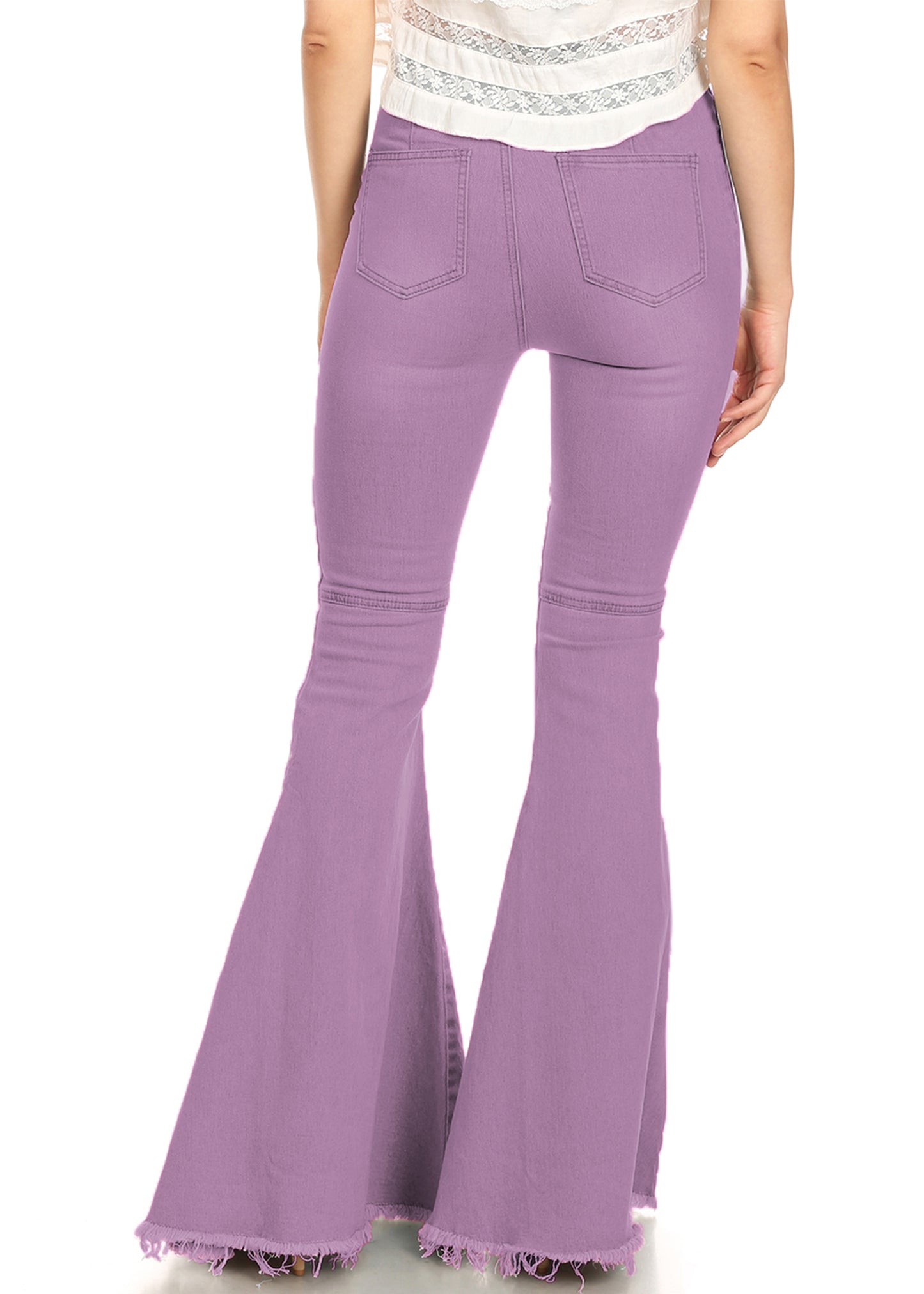 Pantalones vaqueros de cintura alta con campana