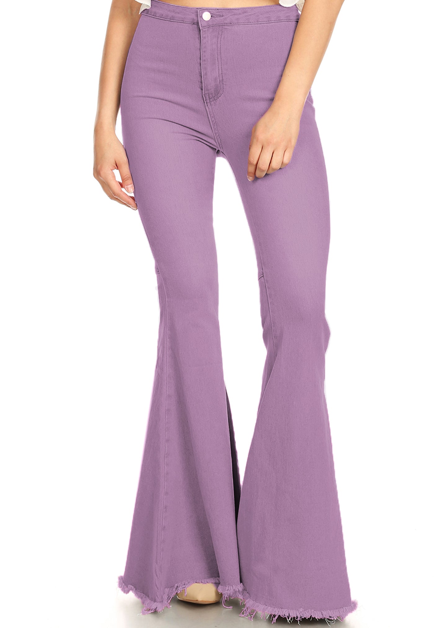 Pantalones vaqueros de cintura alta con campana