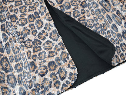 Chaqueta de cóctel con lentejuelas y parte delantera abierta