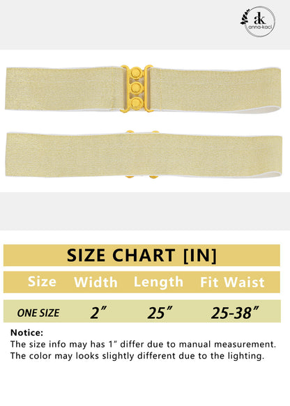 Sparkly Sequin Wide-Stretch Elastic Belt