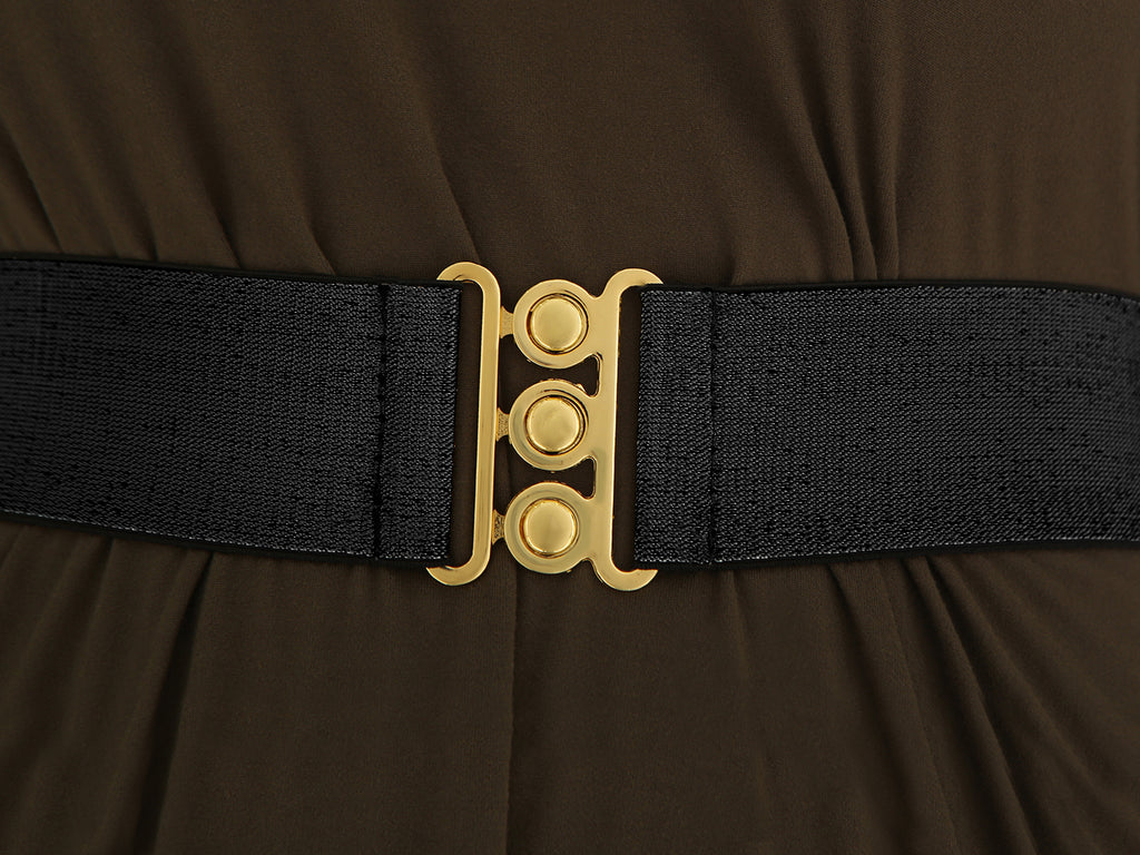 Sparkly Sequin Wide-Stretch Elastic Belt