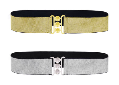 Sparkly Sequin Wide-Stretch Elastic Belt