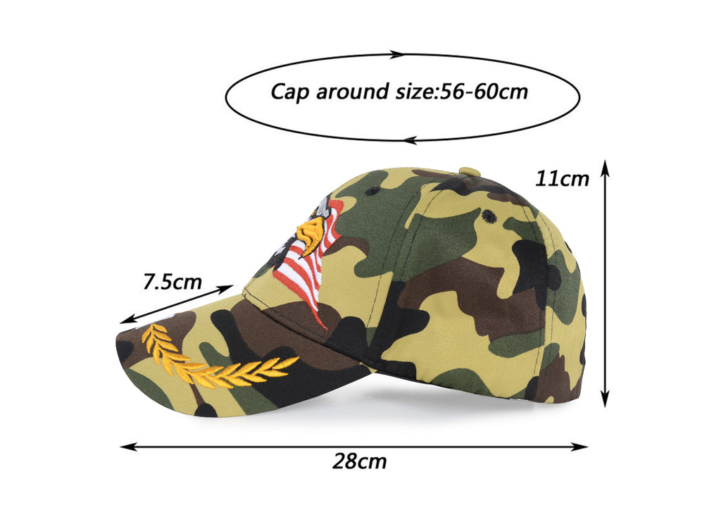 Gorras de béisbol con velcro ajustables en 3D con la bandera estadounidense patriótica de Anna-Kaci, con águila y halcón