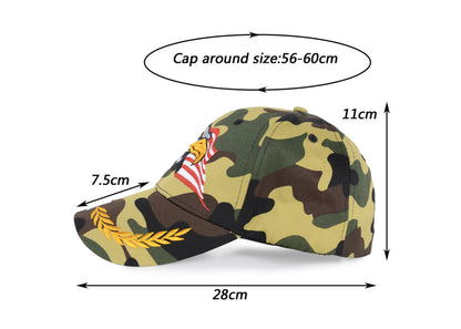 Gorras de béisbol con velcro ajustables en 3D con la bandera estadounidense patriótica de Anna-Kaci, con águila y halcón