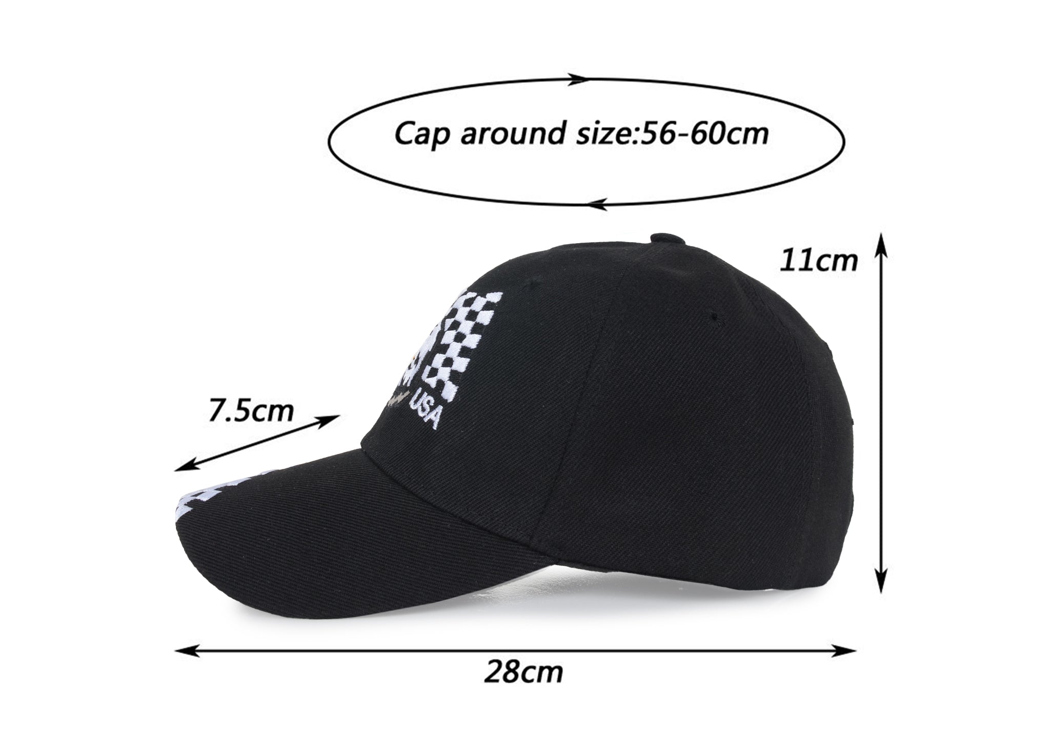 Gorras de béisbol con velcro ajustables en 3D con la bandera estadounidense patriótica de Anna-Kaci, con águila y halcón