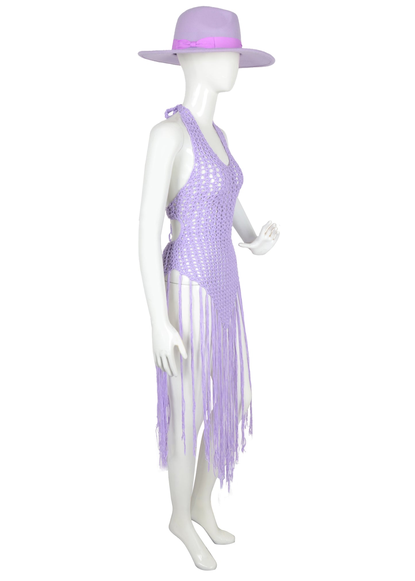 Halter Crochet Tassel Swimwear Beach Dress Bikini Cover Up