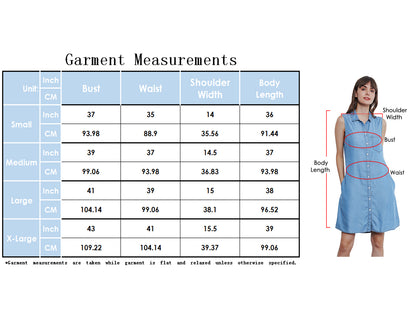 Sleeveless Button Down Premium Denim Dress