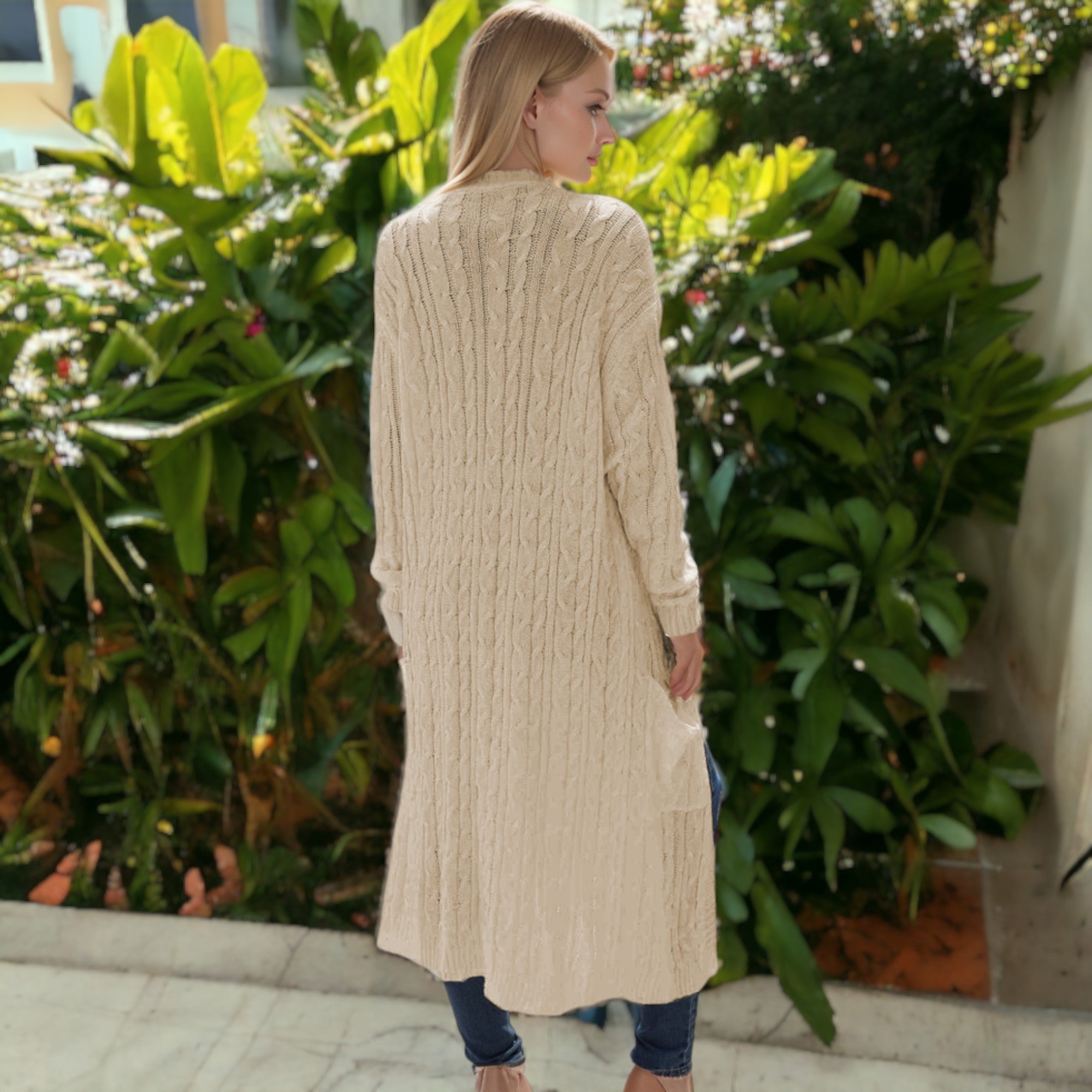 Anna-Kaci Women's Knitted Long Sleeve Cardigan Sweater