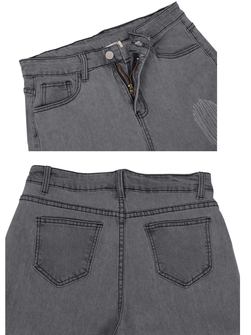 Women's Distressed Flared Jeans Pants