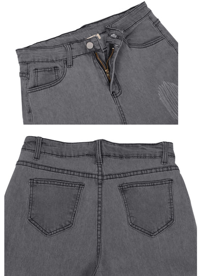 Women's Distressed Flared Jeans Pants