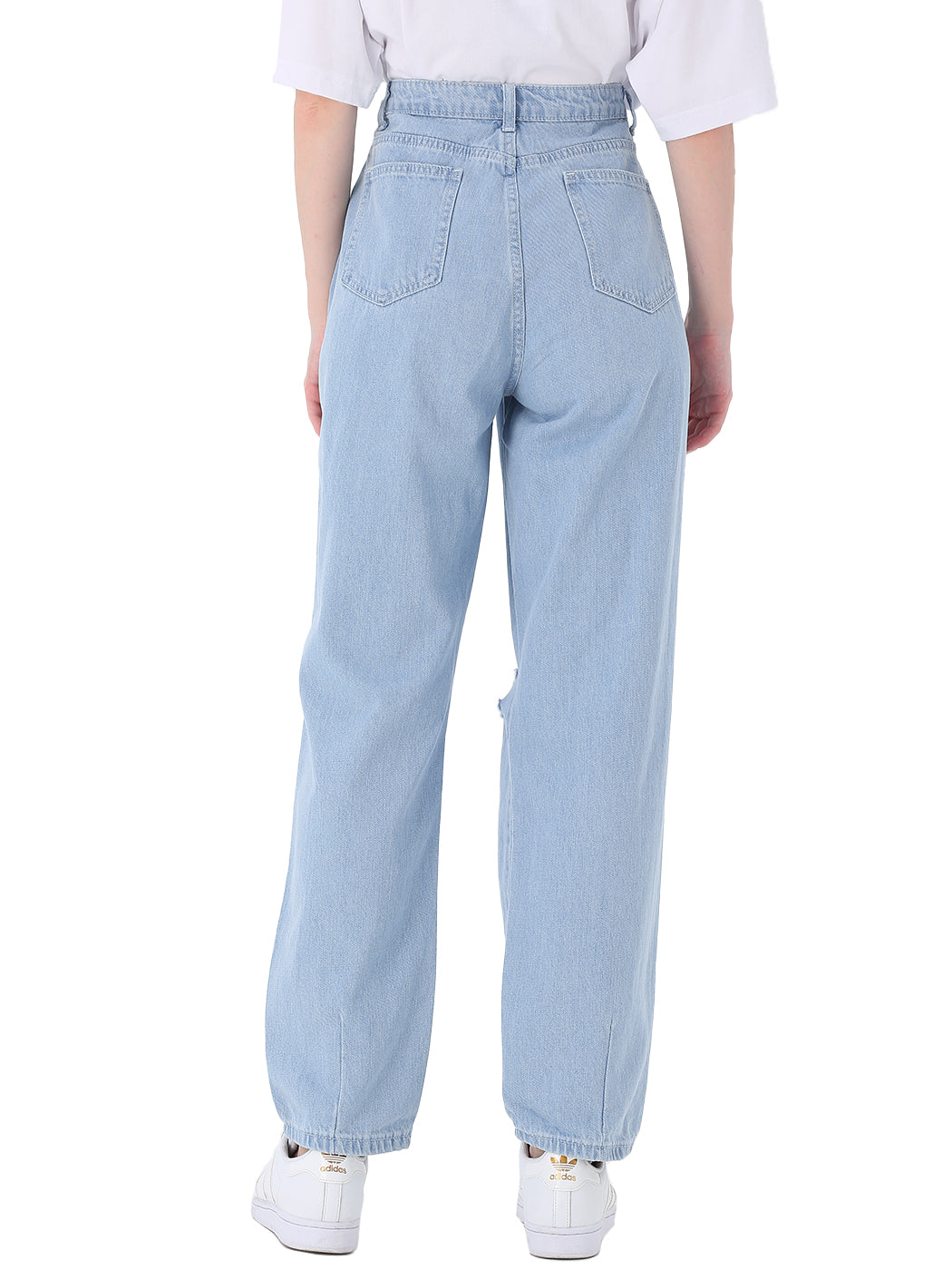 Loose High Waist Denim Trousers