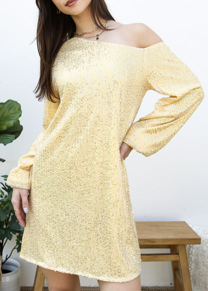 Vestido de fiesta con lentejuelas y purpurina para club