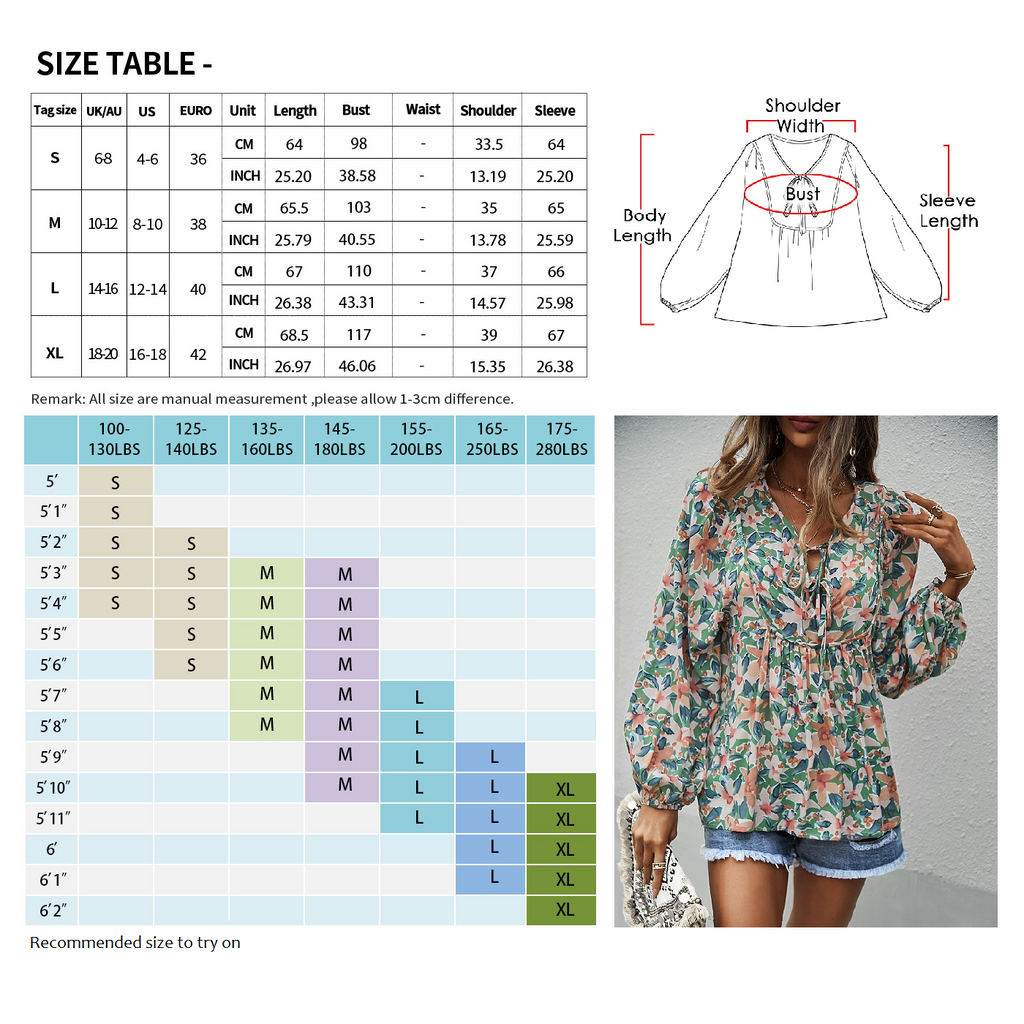 Blusa holgada de manga larga con cordón y camisa con volantes estilo bohemio de verano para mujer de Anna-Kaci