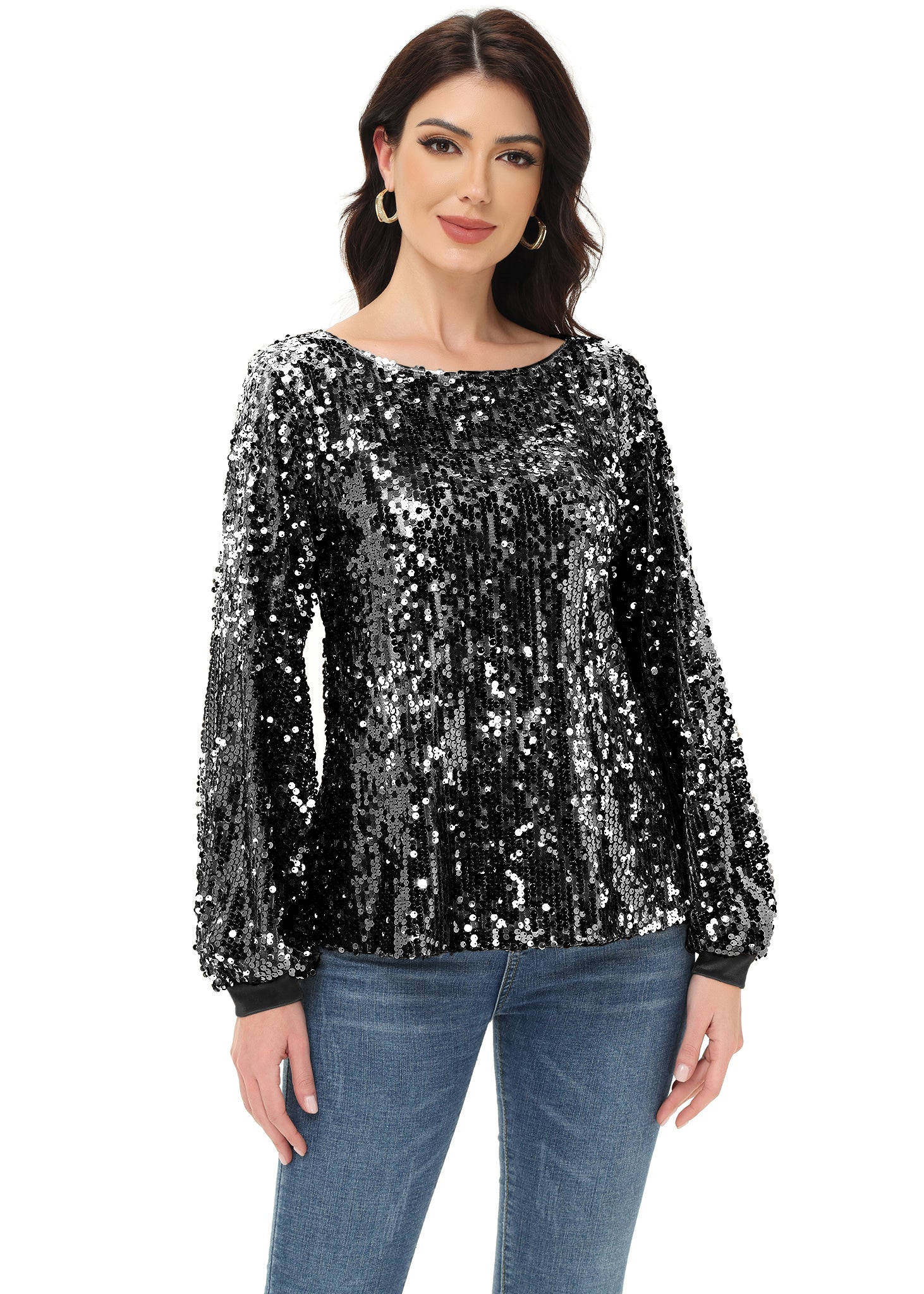 Sequin Party Sweatshirt Pullover Top