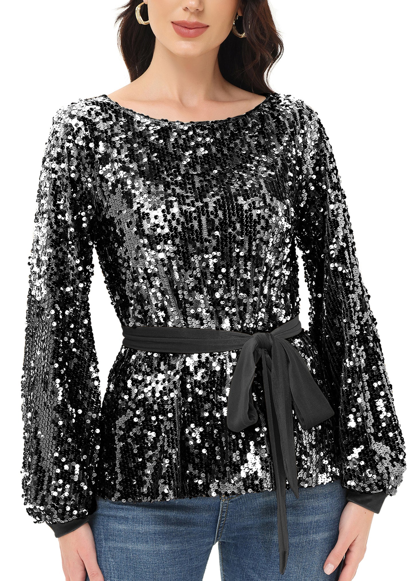 Sequin Party Sweatshirt Pullover Top