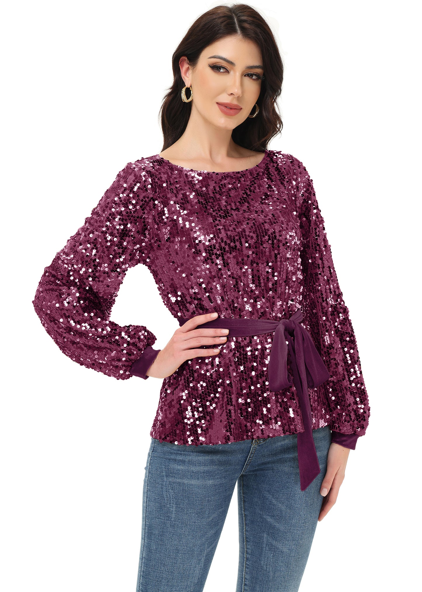 Sudadera tipo jersey con lentejuelas para fiesta